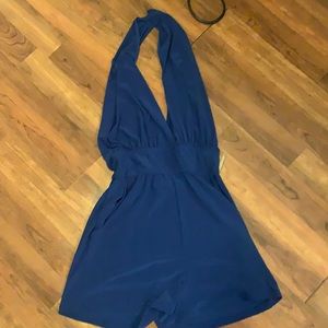 Royal Blue Halter Romper NWT